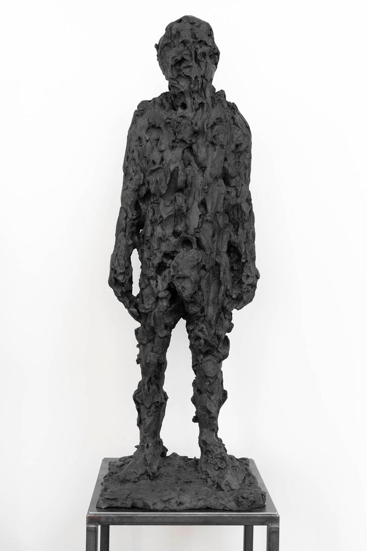Jørgen Haugen Sørensens skulptur 'The Innocent Guilty (female)' fra 2018. Det sammensatte og paradoksale var karakteristisk for ham.  