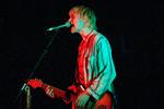 Forsanger Kurt Cobain i front for grungerock-bandet Nirvana på Roskilde Festival i 1992. Samme dag som Danmark vandt EM i fodbold. Foto: Jan Grarup