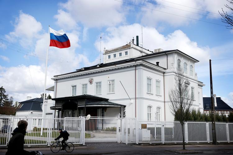 Den russiske ambassade i Danmark ligger på Kristianiagade på Østerbro. Venstre vil omdøbe gaden til Ukrainegade.  Foto: Jens Dresling
