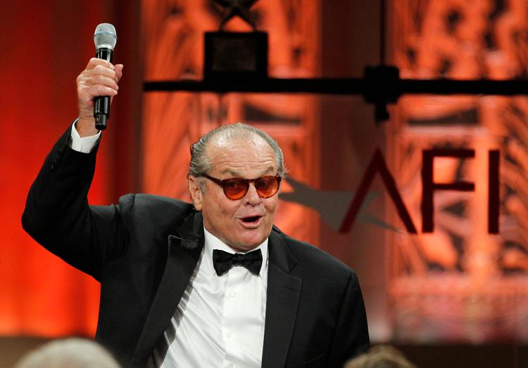 Jack Nicholson har været nomineret til en Oscar 13 gange og hevet statuetten hjem tre gange, bl.a. i 1975, hvor han vandt prisen for bedste mandlige hovedrolle for sin pragtpræstation i 'Gøgereden'.  Foto: Fred Prouser/Ritzau Scanpix