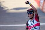 Tadej Pogacar var favorit til atter at kunne række armen sejrrigt i vejret i morgendagens Liège-Bastogne-Liège, men et dødsfald i den nærmeste familie holder den dobbelte Tour de France-konge hjemme i Slovenien.
 Foto: Gian Mattia D'alberto/Ritzau Scanpix