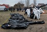 Rusland beskyldes blandt andet for at så bag massakren på mange civile i byen Butja.  Foto: Valentyn Ogirenko/Ritzau Scanpix