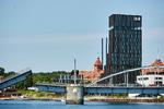 Samarbejde mellem kommune og erhvervsliv er helt centralt for Sønderborgs plan om at blive klimaneutral kommune i 2029. Her er det Sønderborgs havnefront, med det  iøjnefaldende Hotel Alsik.  Foto: Morten Langkilde/Morten Langkilde