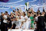 Real Madrid kan nu prale af at have 35 mesterskabspokaler i trofæskabet. Det er ni flere end ærkerivalen FC Barcelona. Foto: Juan Medina/Ritzau Scanpix