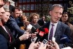Blandt de to politikere til stede - den nyudnævnte og den afgående justitsminister - var der klart flest spørgsmål til den afgående Nick Hækkerup.  Foto: Jens Dresling