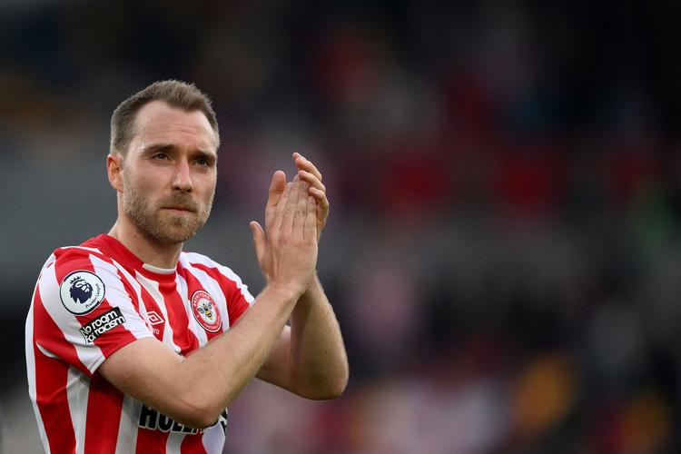 Christian Eriksen har ikke besluttet sig for fremtiden, men han har haft nogle gode måneder i Brentford. Foto: Daniel Leal/Ritzau Scanpix
