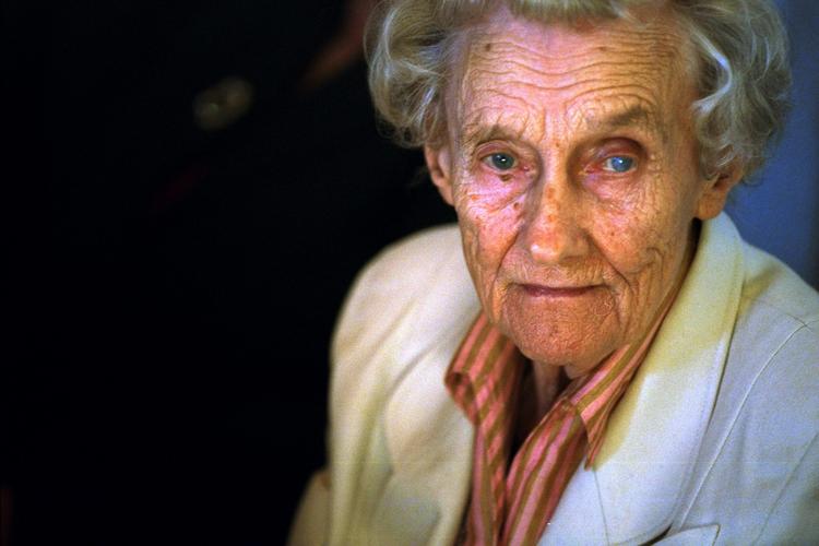 Astrid LIndgren fotograferet i København i 1997. Foto: Jan Grarup/Ritzau Scanpix