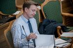 Rasmus Stoklund blev ny politisk ordfører for Socialdemokratiet, efter Nick Hækkerups exit havde sat gang i en ministerrokade og en underliggende kabale med ordførerskaber- og forskellige poster i folketingsgruppen, der nu skulle gå op på ny. Partiets kaffeklubber blev her aktiveret og spillede en rolle i, hvordan puslespillet blev lagt.   Foto: Aleksander Klug/Aleksander Klug