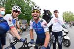En jublende lykkelig Mark Cavendish sammen med sin danske holdkammerat Michael Mørkøv
 Foto: Fabio Ferrari/Ritzau Scanpix
