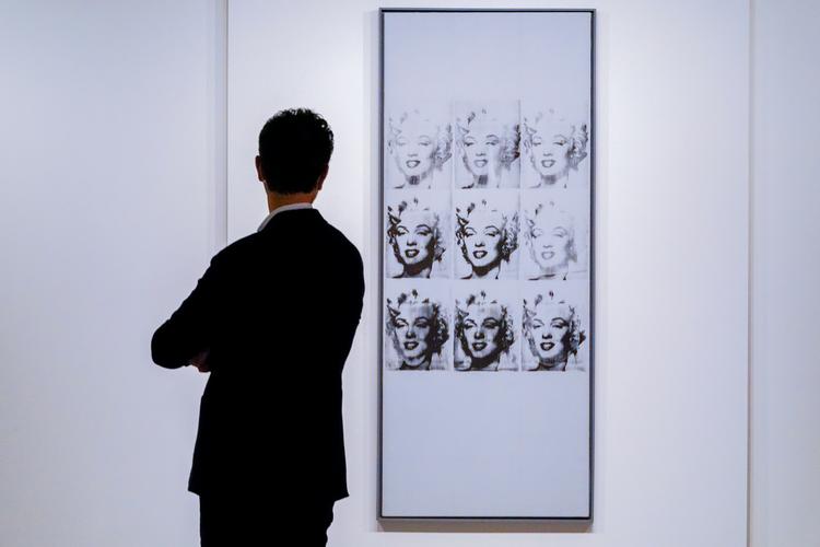 Andy Warhols 'Nine Marilyns'. Foto: Mary Altaffer/Ritzau Scanpix