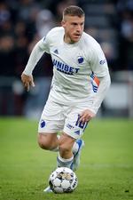 FCK's Pep Biel, der har kontrakt med FCK frem til 2024, er overrasket over at vinde prisen som årets profil i Superligaen. Foto: Jens Dresling