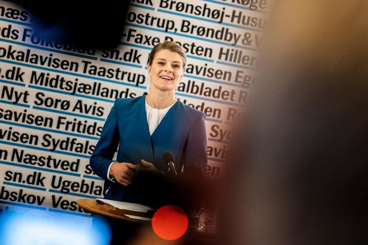 Kulturminister Ane Halsboe-Jørgensen (S) præsenterede regeringens medieudspil i februar. Nu har de borgerlige forladt forhandlingerne. Foto: Henning Hjorth