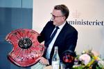 Overdragelse i Skatteministeriet, hvor nuværende skatteminister Morten Bødskov (S) overdrager ministeriet til hans partifælle Jeppe Bruus (S) fredag 4. februar 2022. Foto: Linda Johansen