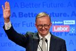 Centrumvenstrepartiet Labor vandt valget og dermed bliver det den 59-årige oppositionsleder Anthony Albanese, der overtager posten. Foto: Jaimi Joy/Ritzau Scanpix