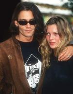 Johnny Depp og Kate Moss dannede par i 90'erne. Her ses de sammen i New York i 1994.  Foto: John Barrett/Ritzau Scanpix