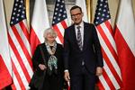 USA's finansminister Janet Yellen mødtes med Polens ministerpræsident Mateusz Morawiecki i Warszawa 16. maj 2022.  Foto: Agencja Wyborcza.pl/Ritzau Scanpix