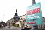  Der er ikke kamp om pladsen til valgplakterne på lygtepælene i København..   Foto: Jens Dresling