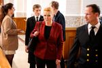 Inger Støjberg ankommer til Folketinget på afstemningsaftenen, kort tid efter at hun har afsonet sin dom fra sagen ved Rigsretten. Foto: Jens Dresling