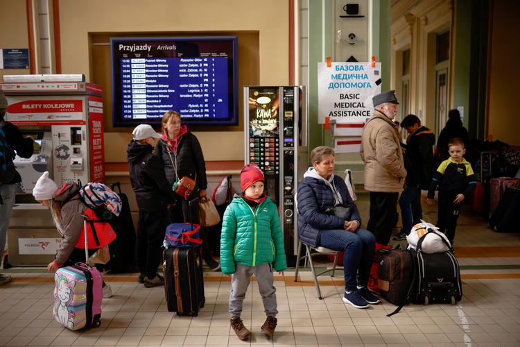 Ukrainske flygtninge i Polen 20. april i år.  Foto: Darrin Zammit Lupi/Ritzau Scanpix