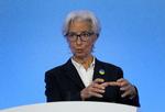 Formanden for Den Europæiske Centralbank, Christine Lagarde, fotograferet ved et tidligere pressemøde.  Foto: Pool/Ritzau Scanpix