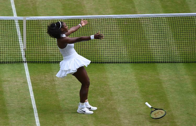 Der er forløbet seks år, siden Serena Williams erobrede sin seneste titel i Wimbledon. I 2016 besejrede hun tyske Angelique Kerber i finalen.  Foto: Andy Rain/Ritzau Scanpix