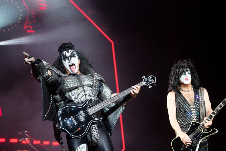 Gene Simmons – med tunge – og Paul Stanley fra Kiss. Foto: Thomas Borberg Foto: Thomas Borberg