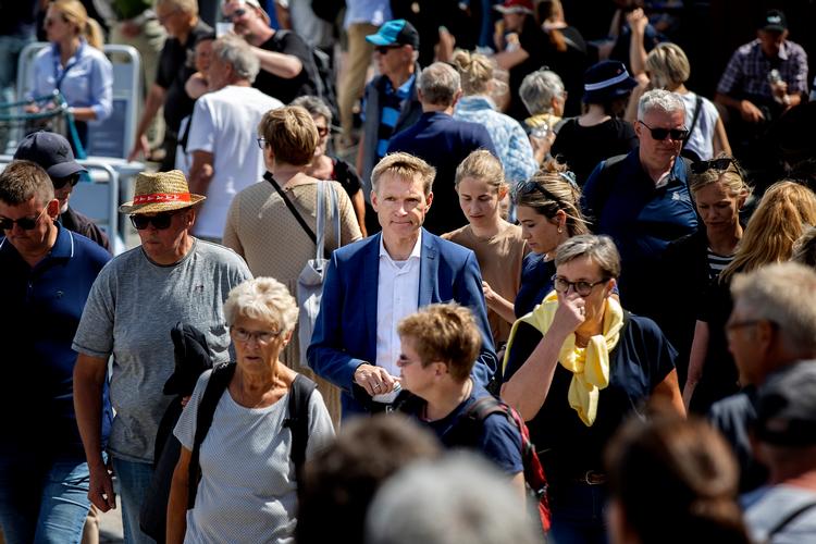 Kristian Thulesen Dahl på Folkemødet fredag på Bornholm.   Foto: Finn Frandsen