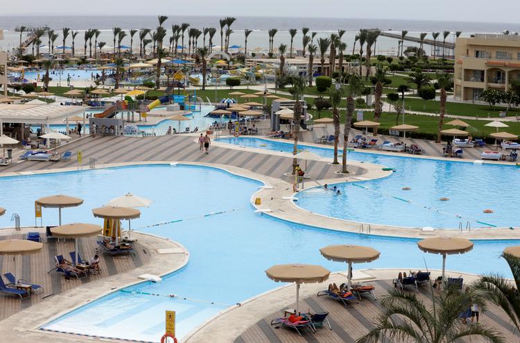 Sharm El-Sheikh ved Rødehavet er kendt som turistby med mange hoteller. Men ved klimatopmødet bliver ophold markant dyrere end normalt. Foto: Mohamed Abd El Ghany/Ritzau Scanpix