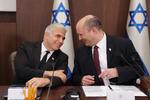 Naftali Bennett (th.) og Yair Lapid fotograferet i går.  Foto: Abir Sultan/Ritzau Scanpix