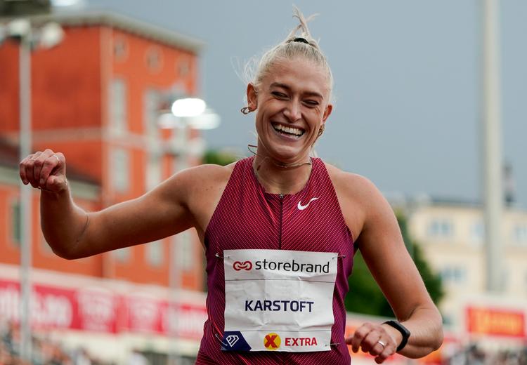 Med 22,81 sek. i Poznan, 22,76 sek. i Vari, 22,73 sek. i Oslo (billedet) og 22,67 sek. i Madrid har Ida Karstoft sat fire danske rekorder i 200 meter løb på to måneder. Foto: Stian Lysberg Solum/Ritzau Scanpix