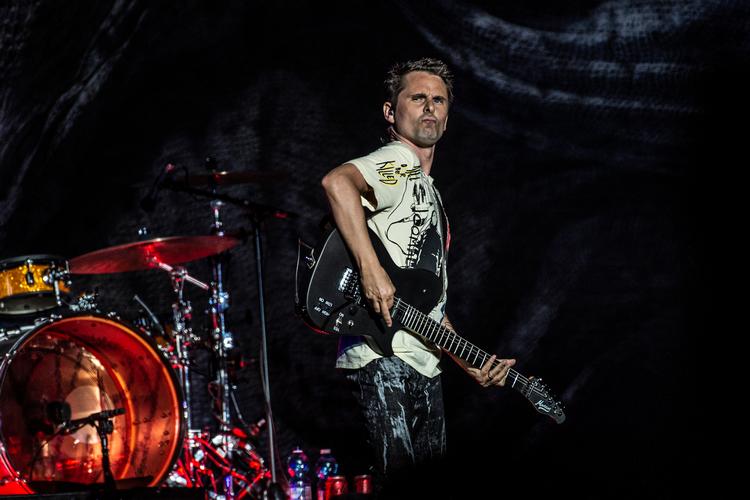 Frontmand Matt Bellamy var i topform, da Muse spillede på Tinderbox. Foto: Helle Arensbak/Ritzau Scanpix Foto: Helle Arensbak/Ritzau Scanpix