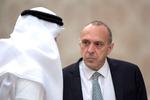 Israelsk og bahrainsk diplomat under møde i Manama forud for Bidens besøg i Mellemøsten i næste måned.
 Foto: Mazen Mahdi/Ritzau Scanpix