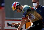 Jumbo-Vismas Wout van Aert, der her ses under en træningstur ved Kalundborg, er blandt favoritterne til enkeltstarten.  Foto: Gonzalo Fuentes/Ritzau Scanpix