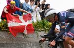 Mads Pedersen mærkede tydeligt støtten fra de danske fans på enkeltstarten rundt i København.  Foto: Marco Bertorello/Ritzau Scanpix