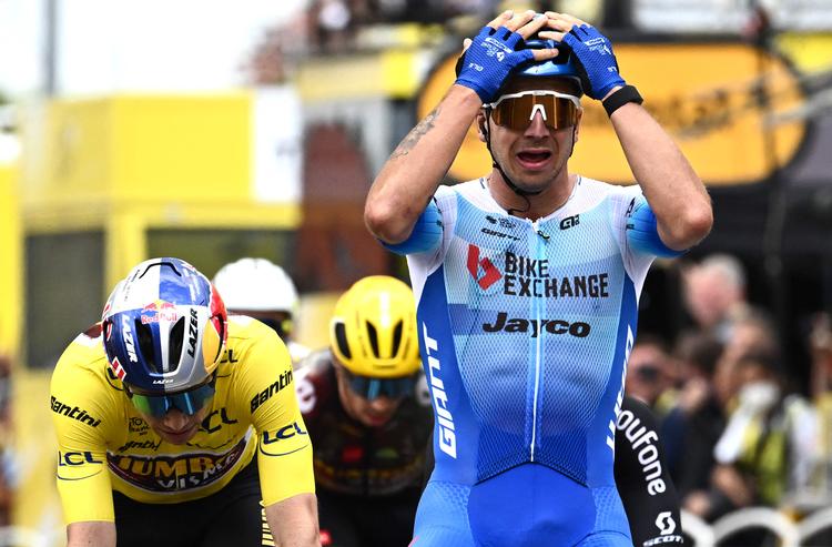 Dylan Groenewegen er tilbage i toppen af sprinterhierarkiet i Tour de France efter en karantæne på 9 måneder.    Foto: Marco Bertorello/Ritzau Scanpix