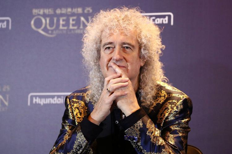 Brian May er på turné med Queen + Adam Lambert og lægger vejen forbi Royal Arena i København.  Foto: Chung Sung-jun/Ritzau Scanpix