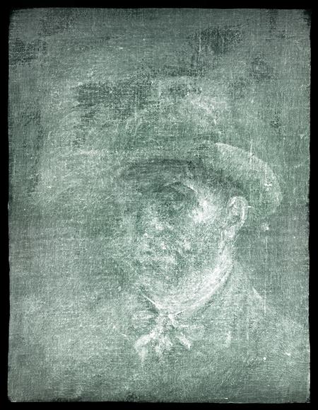 Røntgenbilledet, der afslører selvportrættet Foto: The National Galleries of Scotland