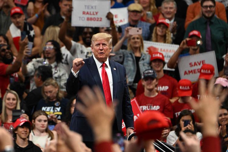 Donald Trump ved et 'Save America'-møde i Alaske i lørdags.  Foto: Patrick T. Fallon/Ritzau Scanpix