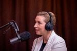 Statsminister Mette Frederiksen (S) fotograferet under optagelse til den podcast-serie, hun lancerede i forsommeren 2022. Foto: Miriam Dalsgaard