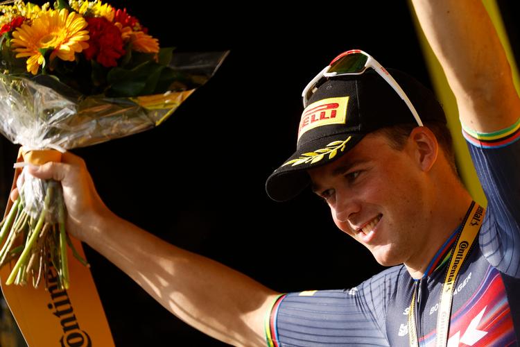 »Det er en stor lettelse for mig«, siger Mads Pedersen om karrierens første Tour de France-sejr. Foto: Christian Hartmann/Ritzau Scanpix