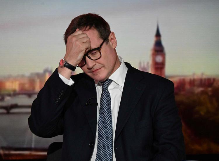 Tom Tugendhat er ude af konkurrence om at efterfølge Boris Johnson. Foto: Jeff Overs/bbc/Ritzau Scanpix