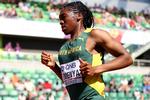 Caster Semenya var for første gang i fem år tilbage i VM i USA, Eugene. Den sydafrikanske løber endte på en 13. plads ud af 16 og er dermed ude af finalen.  Foto: Patrick Smith/Ritzau Scanpix