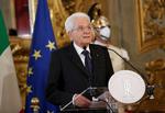 Sergio Mattarella baner med sin udmelding vej for et valg i Italien.  Foto: Remo Casilli/Ritzau Scanpix