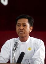 Aktivist Kyaw Min Yu, foto fra en pressekonference i Myanmar i januar 2012. Foto: Soe Zeya Tun/Ritzau Scanpix