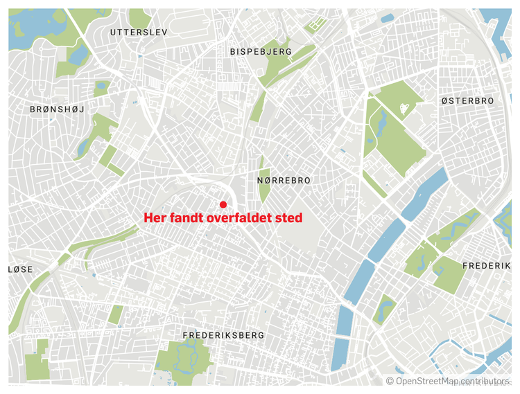 Angrebet skete på Borups Allé 113 på Frederiksberg.  