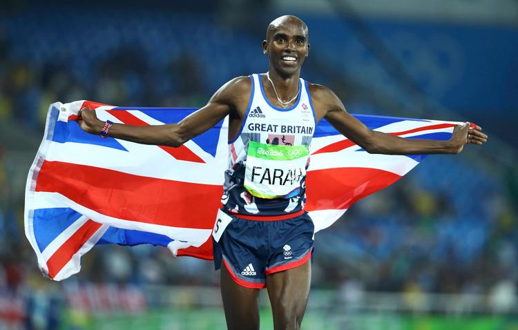  Mohamed Farah vandt OL-guld på 5.- og 10.000 meter i London 2012 og gentog bedriften fire år senere i Rio de Janeiro. Foto: Lucy Nicholson/Ritzau Scanpix