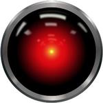 Hals ikoniske røde øje fra ’Rumrejsen år 2001’ fra 1968. Hal er designet til at hjælpe og står for at styre rumskibet ’Discovery One’. Men den begynder at opføre sig underligt.  Foto: Cryteria