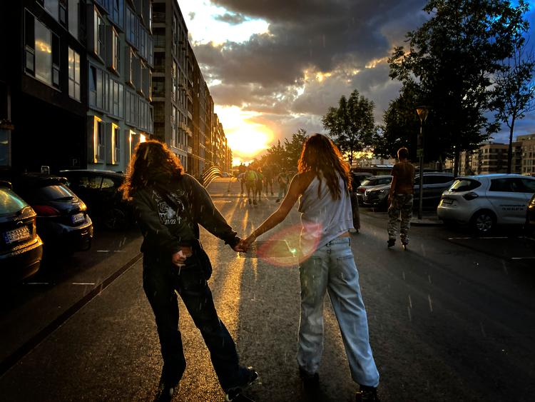 Unge ruller gennem storbyen til Friday Night Skate.  Foto: Per Munch