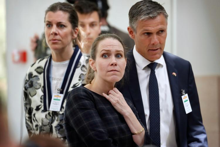 Statsministeriets departementschef, Barbara  Bertelsen,  fotograferet i forbindelse med et pressemøde på Marienborg i maj. Foto: Jens Dresling