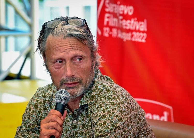 Mads Mikkelsen til Sarajevo Film Festival mandag.  Foto: Elvis Barukcic/Ritzau Scanpix